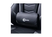 RadioShack Gaming Chair, Ergonomic Racing-Style Chair with Adjustable Height, Footrest, Lumbar Support, And Comfortable Padding