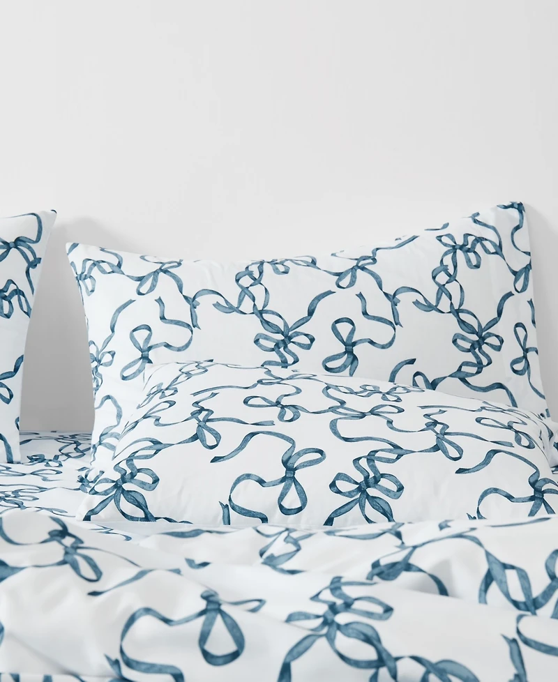 Truly Soft Printed Bow 3-Pc. Sheet Set