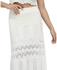 Belle & Bloom Women's Harvest Haze Crochet Maxi Skirt