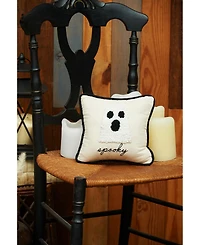 Halloween Ghost French Knot Small/Petite Accent Pillow, 8" x 8"