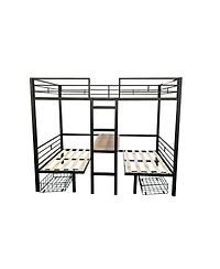 Streamdale Furniture Transformable Twin Loft Bed with Table