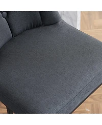 Streamdale Furniture Grey Button-Tufted Bar Stool Set (2