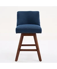 Streamdale Furniture Counter Height Swivel Barstools, 26" H Seat Height Upholstered Bar Stools Set of 2