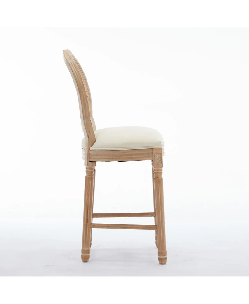 Streamdale Furniture French Country Bar Stools with Upholstered Seats (Set of 2)