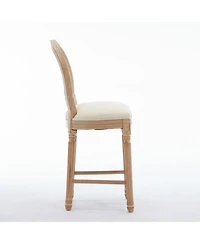 Streamdale Furniture French Country Bar Stools with Upholstered Seats (Set of 2)