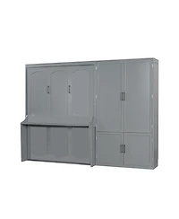 Streamdale Furniture Queen Size Murphy Bed Wall Bed with Closet.