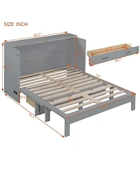 Streamdale Furniture Full Size Murphy Bed with Large Drawers