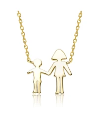 GiGiGirl 14K Gold Plated Family Themed Necklace