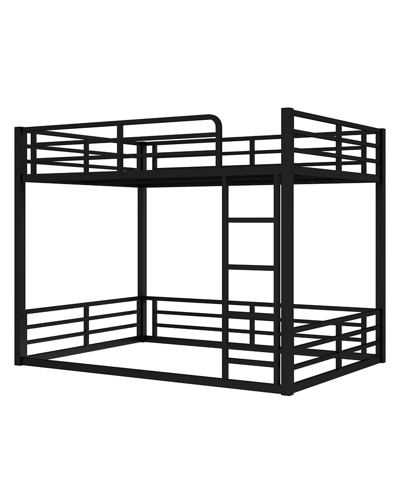 Streamdale Furniture Metal Full Xl Over Full Xl Bunk Bed Frame - Black