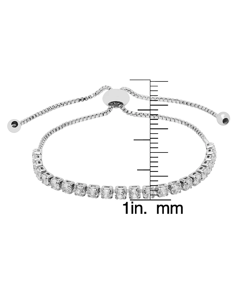 Macy's Cubic Zirconia (3.96 ct. t.w.) Adjustable Bolo Bracelet