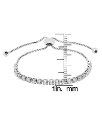 Macy's Cubic Zirconia (3.96 ct. t.w.) Adjustable Bolo Bracelet