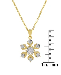Macy's Cubic Zirconia (1.67 ct. t.w.) Snowflake Pendant Necklace