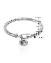 Macy's Crystal Stone Tree of Life Charm Bangle
