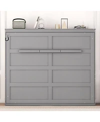 Streamdale Furniture Queen Size Murphy Bed Wall Bed, Gray