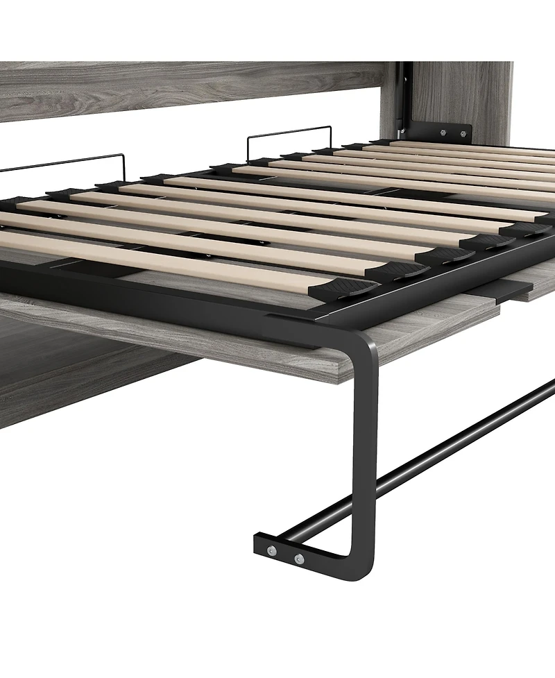 Streamdale Furniture + Twin + Wood (or Mdf, if that s the material) + Murphy Bed with Drawers & Led, Folds to Cabinet + Bed