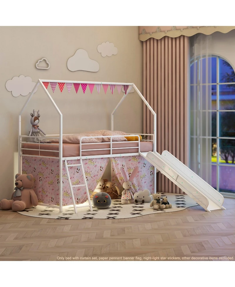 Streamdale Furniture Superhero Bunk Bed with Slide- Kids' Playful Haven