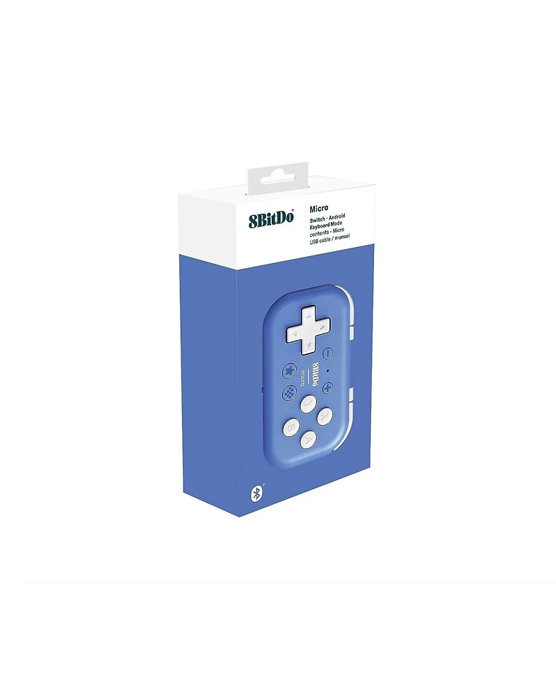8Bitdo Mini Bluetooth Gamepad Controller for Switch, Android, Raspberry Pi - Blue