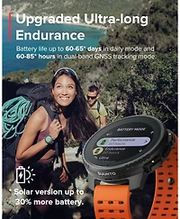 Suunto Vertical Steel Solar Gps Sports Watch with Sapphire Touchscreen, Heart Rate and Sleep Tracker - Canyon