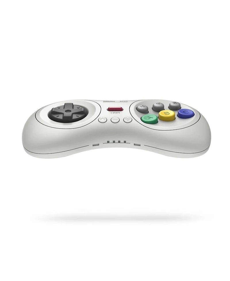 8Bitdo M30 Bluetooth Wireless Gamepad Controller for Sega Genesis Mini and Mega Drive Mini and Nintendo Switch - White