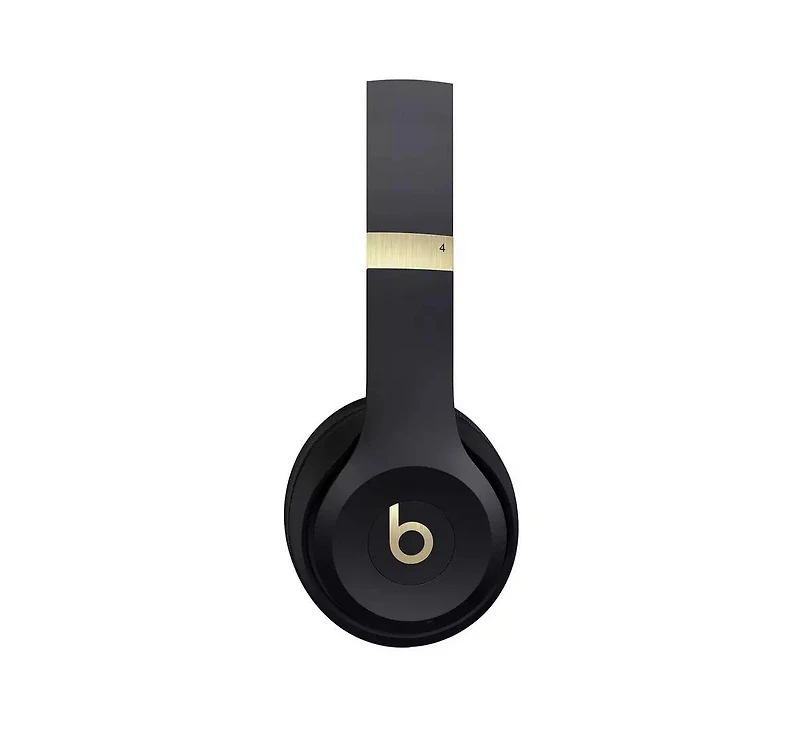 Beats Solo 4 - Wireless Bluetooth On-Ear Headphones, Apple & Android Compatible, Up to 50 Hours of Battery Life - Black & Gold