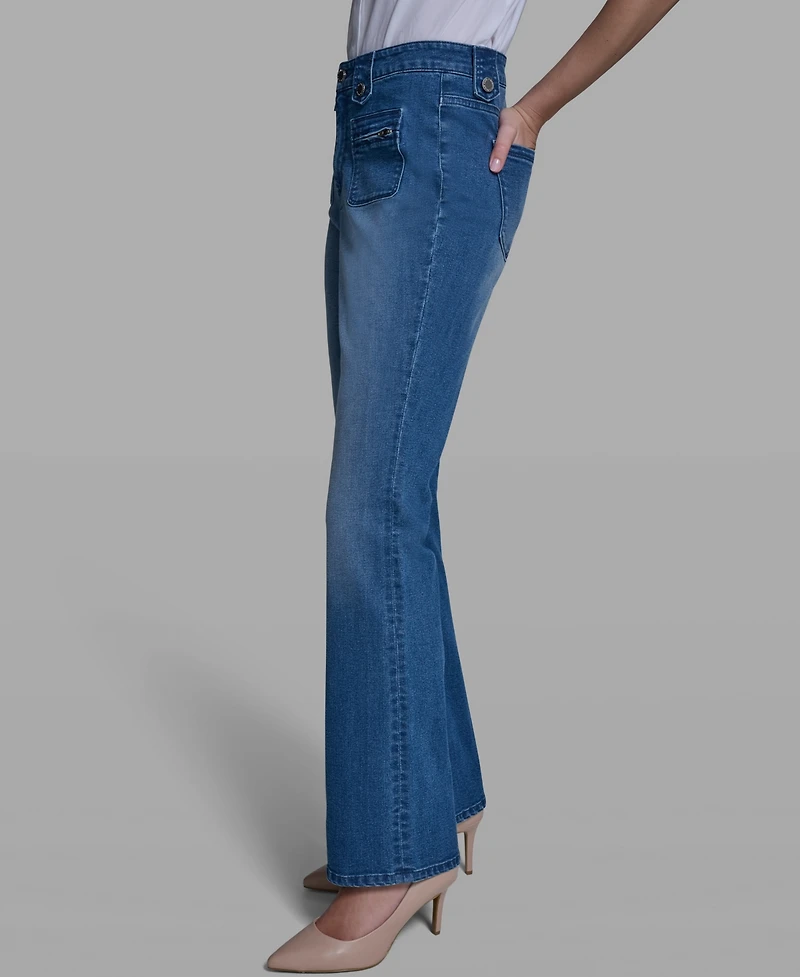 Karl Lagerfeld Paris Women's Straight Leg Jeans
