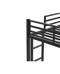 Streamdale Furniture Twin Over Twin Metal Bunk Bed - Black, Sturdy, Easy Assembly