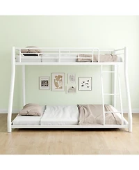 Streamdale Furniture Twin Over Full Metal Bunk Bed with Stairs & Storage