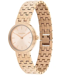 Calvin Klein Women's Forme Rose Gold Tone Stainless Steel Bracelet Watch, 26mm