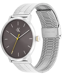 Calvin Klein Men's Real Silver Tone Stainless Steel Mesh Bracelet Watch