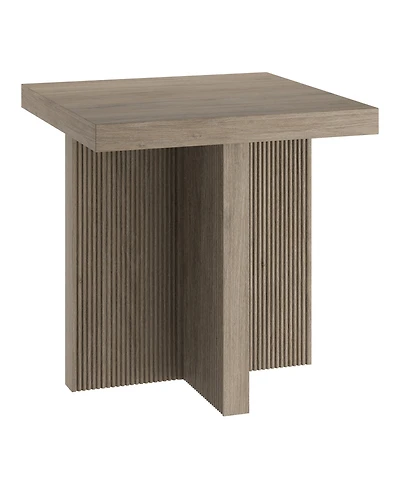 Hudson & Canal Boden 22" Wide Square Fluted Side Table