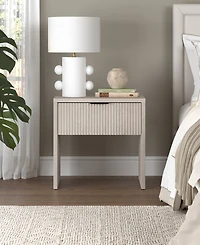 Hudson & Canal Kenslow 24" Wide Rectangular Fluted Nightstand