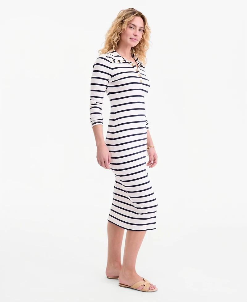 On 34th Women's Striped Sailor Knit Midi Dress, Macy's Exclusive