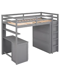 Streamdale Furniture Twin Loft Bed with Drawers
