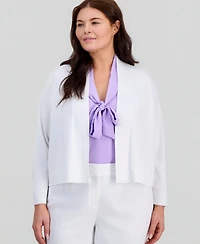 Kasper Plus Cropped Kissing-Front Shrug