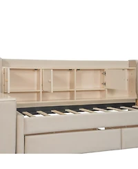 Streamdale Furniture Upholstered Daybed with Drawers & Storage