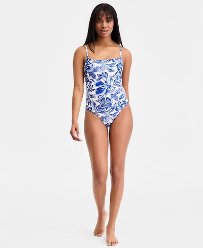 La Blanca Women's Mio Botanical Scoop Neck One-Piece Swimsuit