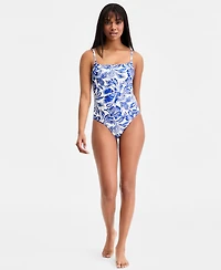 La Blanca Women's Mio Botanical Scoop Neck One-Piece Swimsuit