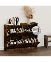 Streamdale Furniture Slim 4-Drawer Shoe Cabinet - Wood