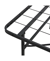 Streamdale Furniture King Metal Folding Bed Frame - Heavy Duty Steel Slats, Black