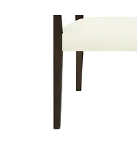 Streamdale Furniture Arm Dining Chair (dark brown+beige) Set of 2