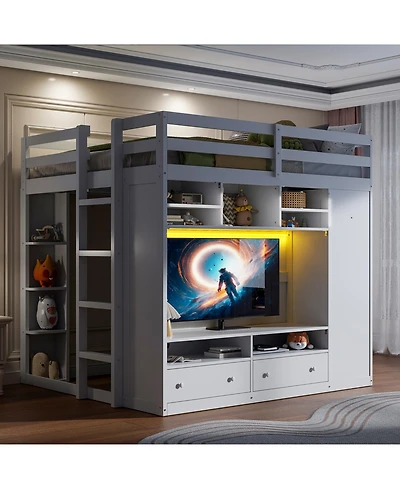 Streamdale Furniture Full size Loft Bed with