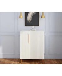 Streamdale Furniture Modern White Sideboard Cabinet - Gold Handles