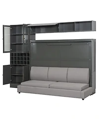 Streamdale Furniture Full Size Murphy Bed Wall Bed with Sofa