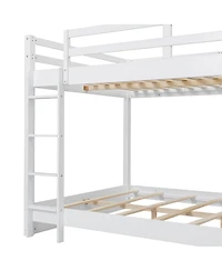 Streamdale Furniture Wood Queen Size Bunk Bed with Ladder