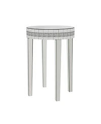 Streamdale Furniture Round Mirror Breakfast Table, Diamond Pedestal, Bistro Style