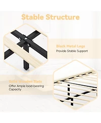 Streamdale Furniture Queen Upholstered Led Platform Bed