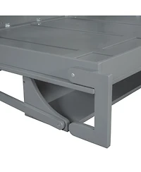 Streamdale Furniture Murphy Bed with Hydraulic Lift & Desk - Gray