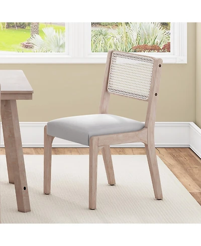Streamdale Furniture Modern Farmhouse Dining Chairs, Set of 2, Beige