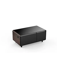 Streamdale Furniture Smart Coffee Table- Fridge, Freezer, Bluetooth, Wireless Charging