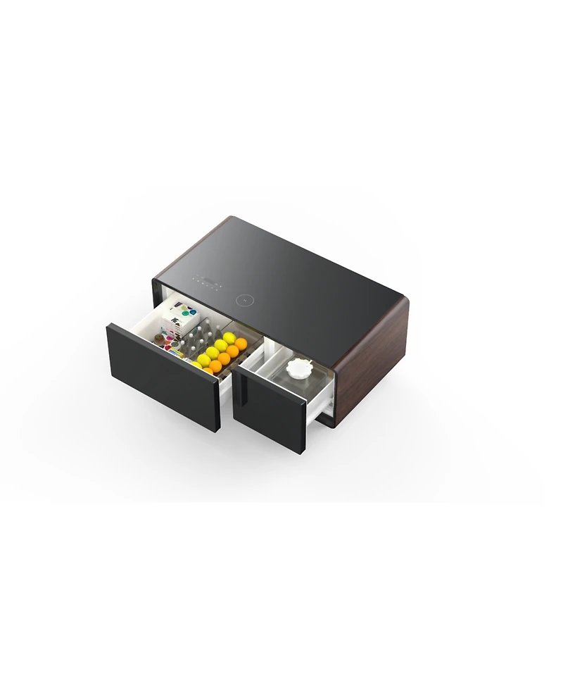 Streamdale Furniture Smart Coffee Table- Fridge, Freezer, Bluetooth, Wireless Charging